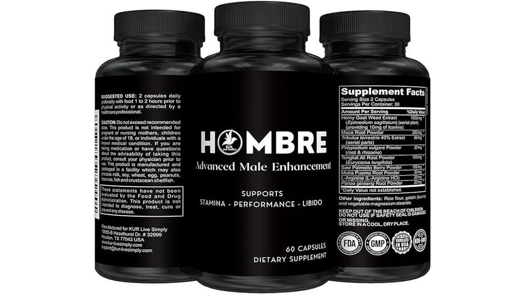 hombre supplement enhances performance